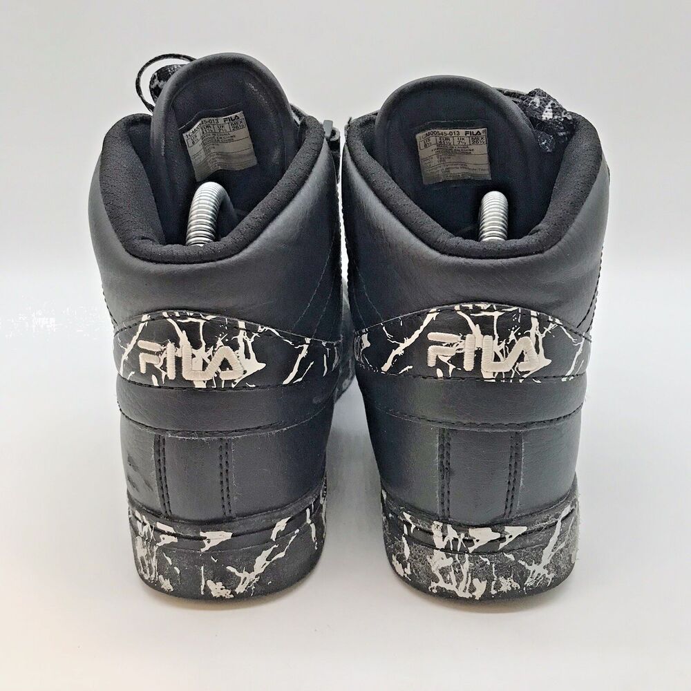 Fila Vulc 13 Marble Black  Lifestyle Sneakers Men’s 8.5 Lace Up  High Top Shoes - Picture 4 of 11